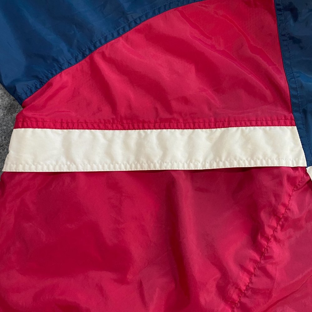 VINTAGE Woolrich Windbreaker Jacket Adult Small Red White Blue Hooded 90s VTG - Picture 11 of 16